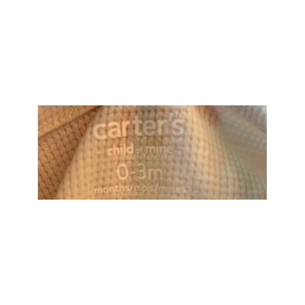 Carters Child of Mine Baby 0-3M Turkey Waffle Knit Footed Sleeper Thanksgiving